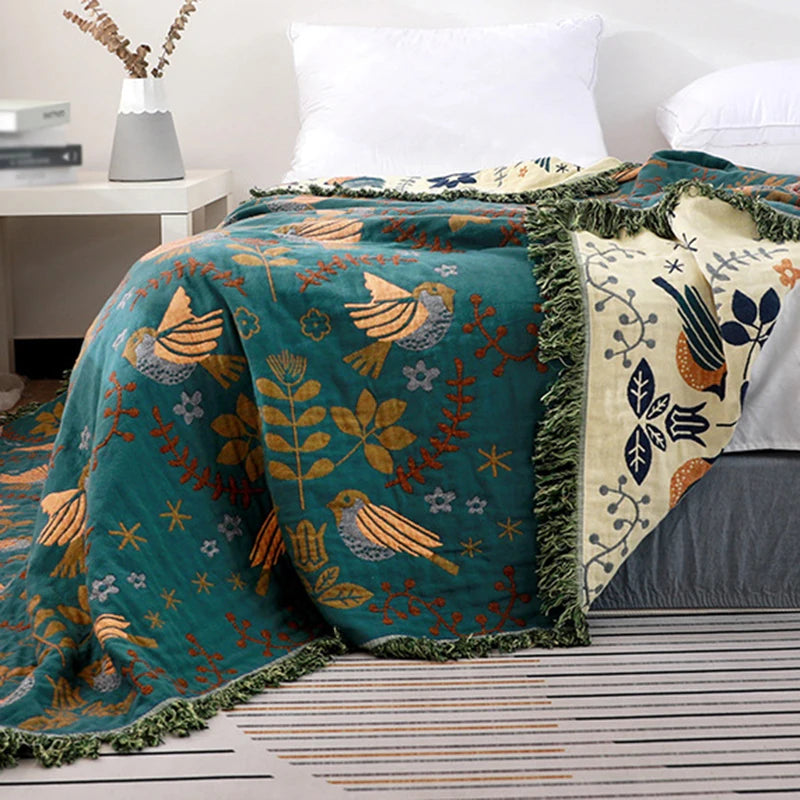 Fashion Cotton Throw Blanket Cover Boho Style