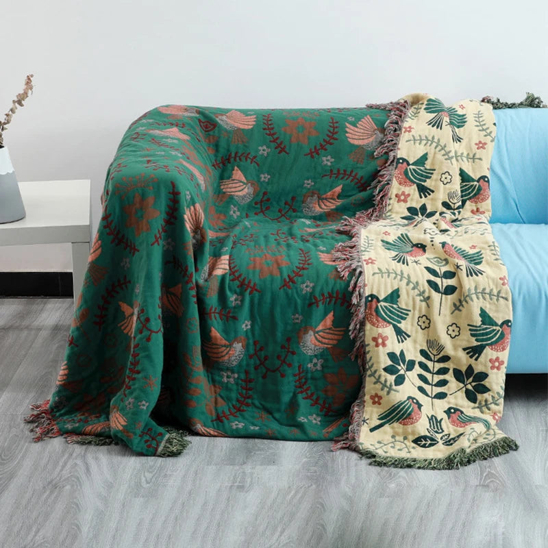 Fashion Cotton Throw Blanket Cover Boho Style