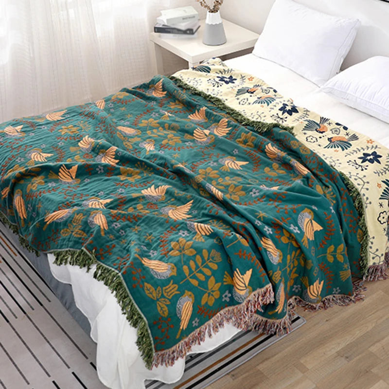 Fashion Cotton Throw Blanket Cover Boho Style