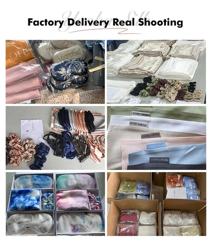 Collage of fabric samples and packaging with 'BOSS' branding.