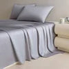 Glossy Cooling Flat Sheets Pillowcases for Hot Sleepers Single Double 100%Organic Lyocell Silk Like to Touch Soft Bedlinen Sheet