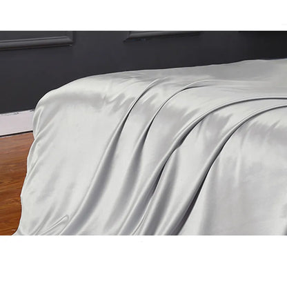 Pure Mulberry Silk Bedding Set - 19MM Seamless Flat Sheet & Envelope Pillowcases