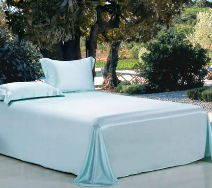 Pure Mulberry Silk Bedding Set - 19MM Seamless Flat Sheet & Envelope Pillowcases