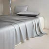 Glossy Cooling Flat Sheets Pillowcases for Hot Sleepers Single Double 100%Organic Lyocell Silk Like to Touch Soft Bedlinen Sheet