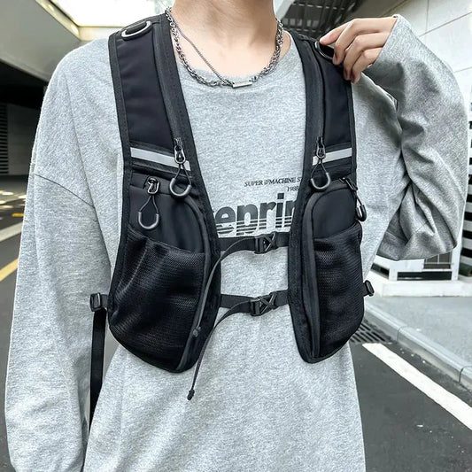 Hip-hop Streetwear Chest Rig Bag for Men Fashion Waterproof Tactical Vest Chest Packs Function Storage Backpack Nylon Pockets Black Hip-hop-Streetwear-Chest-Rig-Bag-for-Men-Fashion-Waterproof-Tactical-Vest-Chest-Packs-Function-Storage-Backpack-Nylon-Pockets-Ocean-Wave-118256791 Ocean Wave