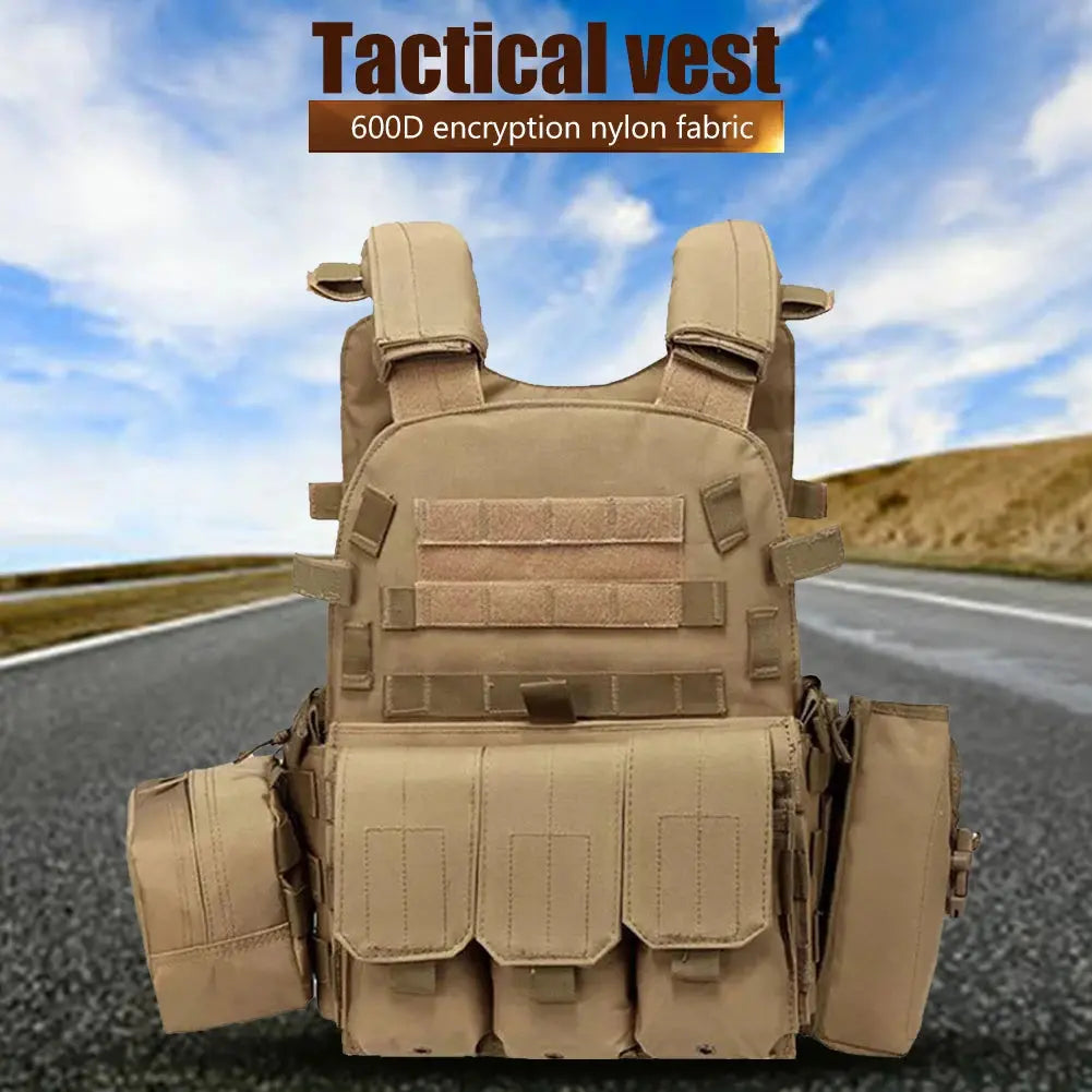 Nylon Tactical Vest Body Armor Hunting Carrier Airsoft Accessories Men Combat MOLLE Camo Military Army Vest Outdoor CS Hunting Nylon-Tactical-Vest-Body-Armor-Hunting-Carrier-Airsoft-Accessories-Men-Combat-MOLLE-Camo-Military-Army-Vest-Outdoor-CS-Hunting-Ocean-Wave-118261075 Ocean Wave