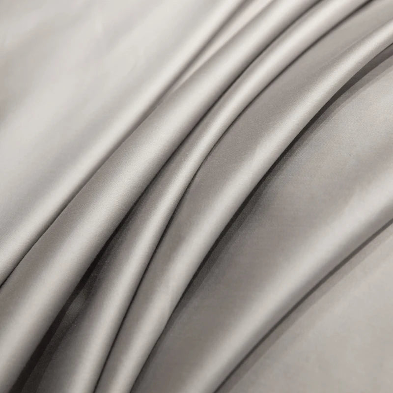 Close-up of Light Grey fabric with folds