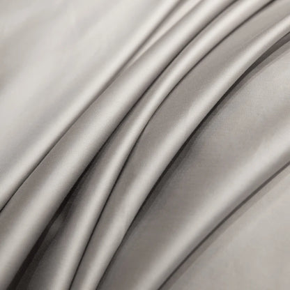Close-up of Light Grey fabric with folds