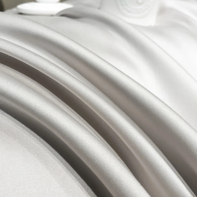 Close-up of gray fabric with folds