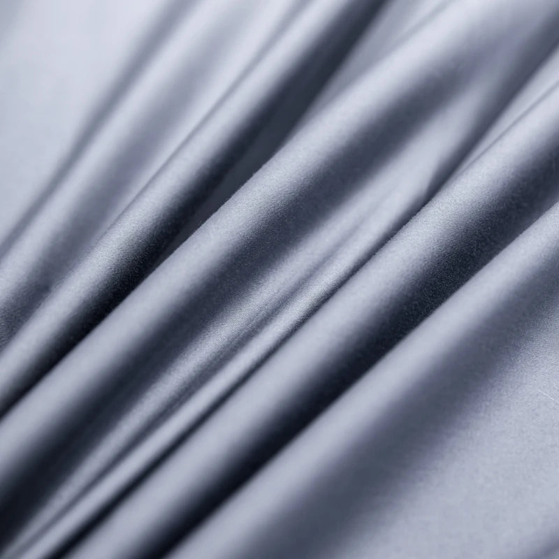 Close-up of Blue fabric with folds
