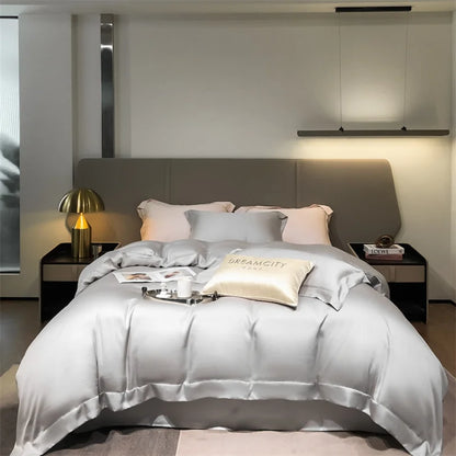 "Silver Bamboo Bedding Set - Color Options Available"
