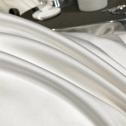 Close-up of a white cable on a blurred background