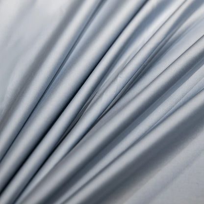 Close-up of Sky Blue fabric with folds