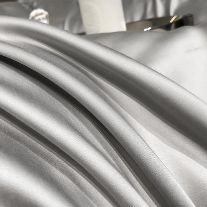 Close-up of gray fabric with folds