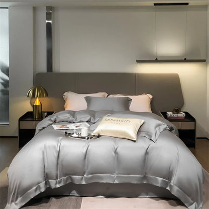 Light gray Bamboo Bedding Set - Color Options Available"