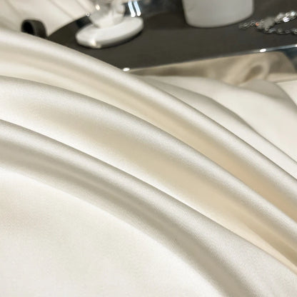 Close-up of a textured white fabric surface