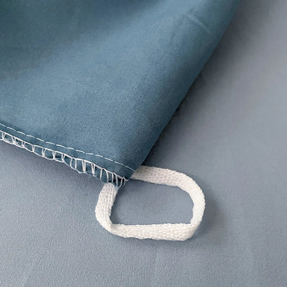 Simple Blue Solid Color Bedding Set Soft Brushed Duvet Covers Pillowcase
