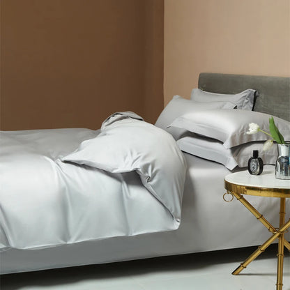 Egyptian Long Staple Cotton Bedding Set Single Double Queen King Size Duvet Cover Luxury Solid Color Quilt Cover Set