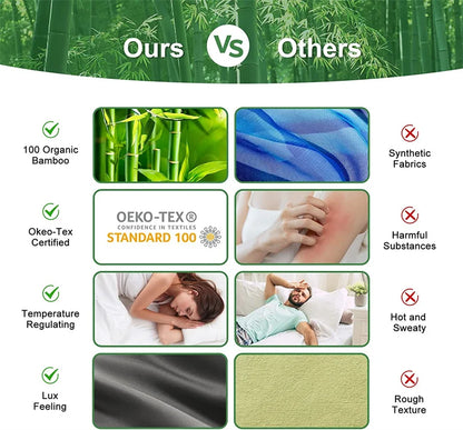 Organic Bamboo Duvet Cover and Pillowcases - Close-up Detail