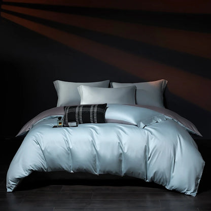 Egyptian Long Staple Cotton Bedding Set Single Double Queen King Size Duvet Cover Luxury Solid Color Quilt Cover Set