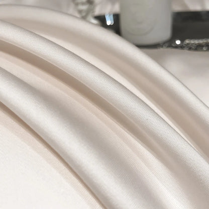 Close-up of beige fabric with a blurred background