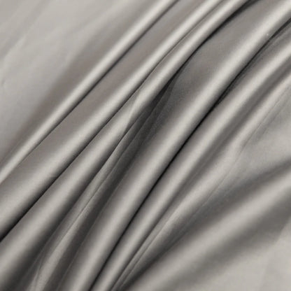 Close-up of gray fabric with folds