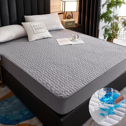 Waterproof Mattress Protector 300 TC - Thickened Anti-Bacterial Fitted Bed Cover