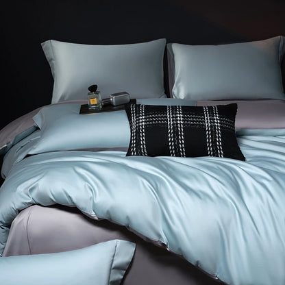 Egyptian Long Staple Cotton Bedding Set Single Double Queen King Size Duvet Cover Luxury Solid Color Quilt Cover Set