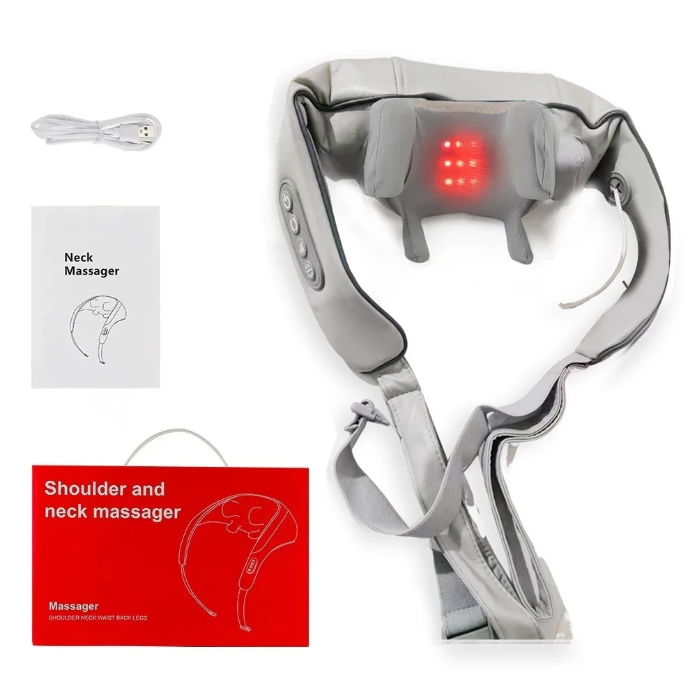Wireless Trapezius Massager 3 Models Electric Shoulder Neck Back Massager Kneading Shawl Cervical Deep Tissue Relaxing Massage Pillow New GRAY Sec9cf89775bf4b9697439c22e3e41693a Ocean Wave