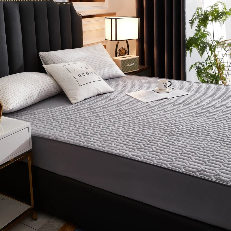 Waterproof Mattress Protector 300 TC - Thickened Anti-Bacterial Fitted Bed Cover