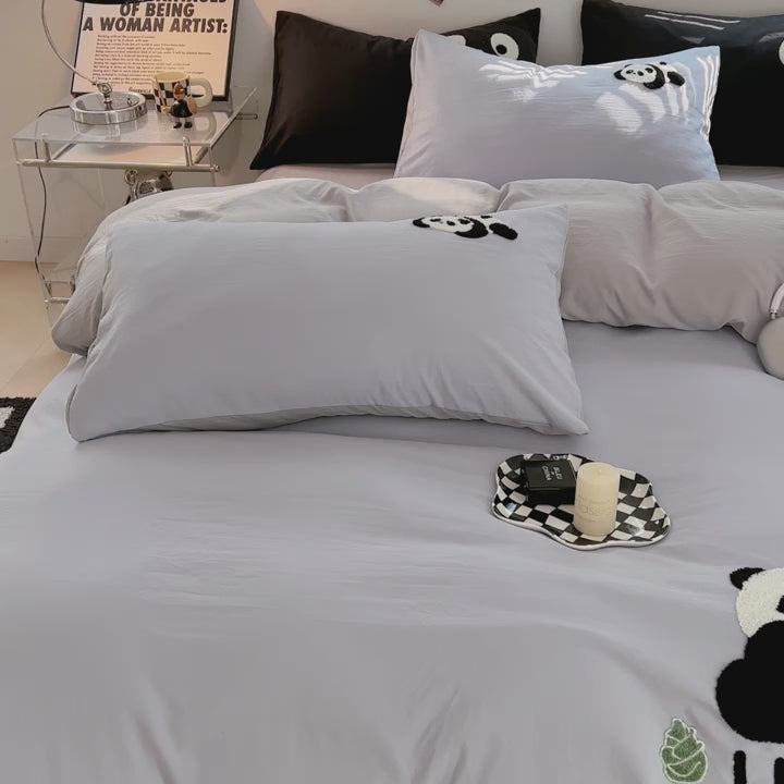 Cute Panda 100% Cotton Bedding Set 