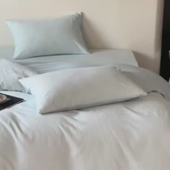 Washed Cotton Jacquard Bedding Set - 600 Thread Count