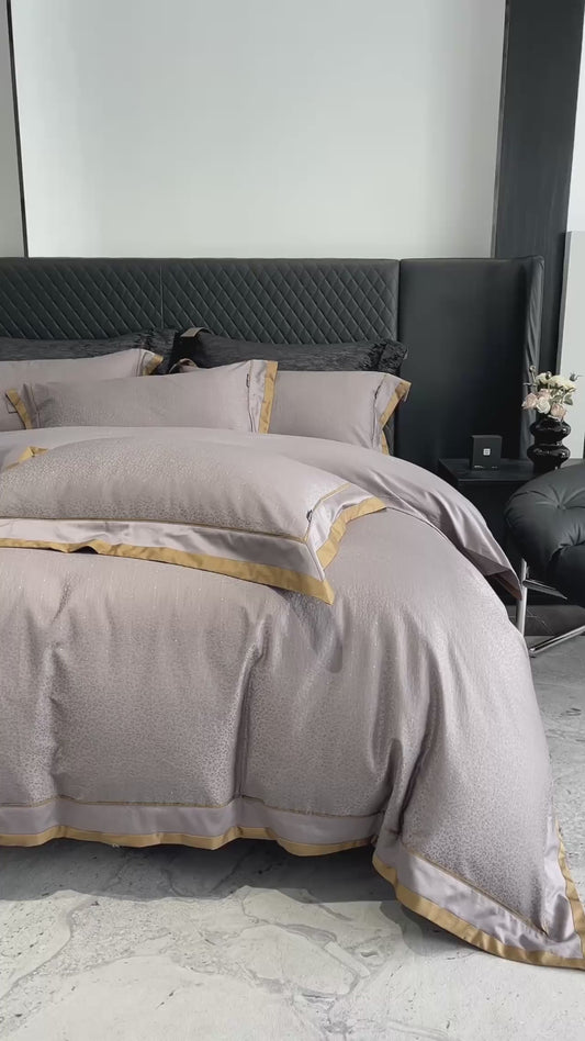 1000TC Egyptian Cotton Satin Jacquard Bedding Set -