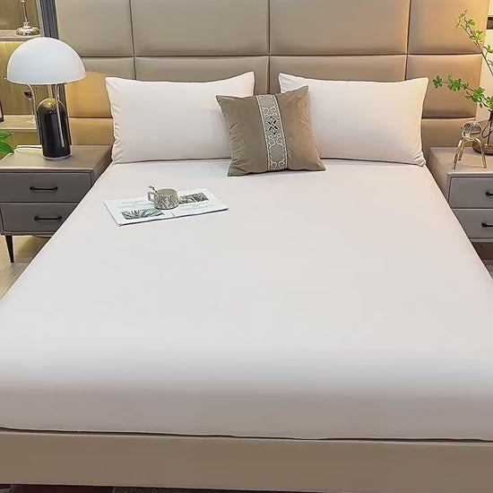Cotton Fitted Bed Sheet 300 TC with Elastic Band 