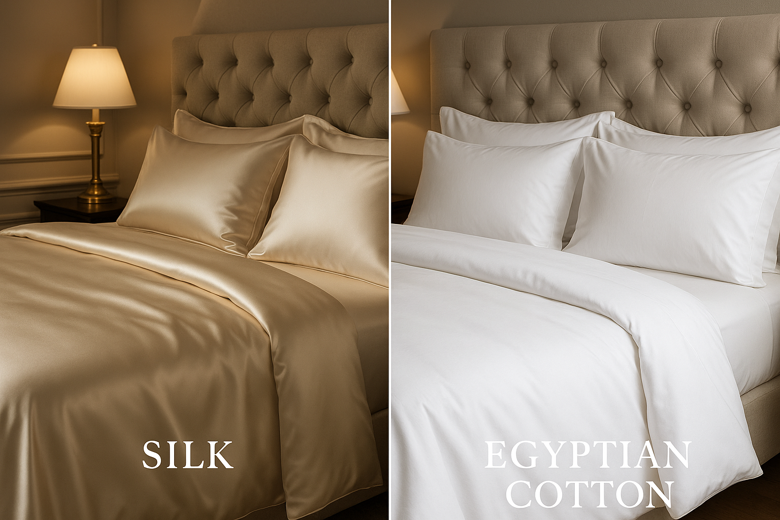 Silk vs Egyptian Cotton Bedding Comparison